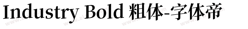 Industry Bold 粗体字体转换